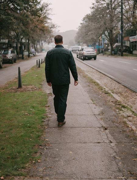 a man, walk away, ag200  <lora:Analog Style Agfa:0.6>