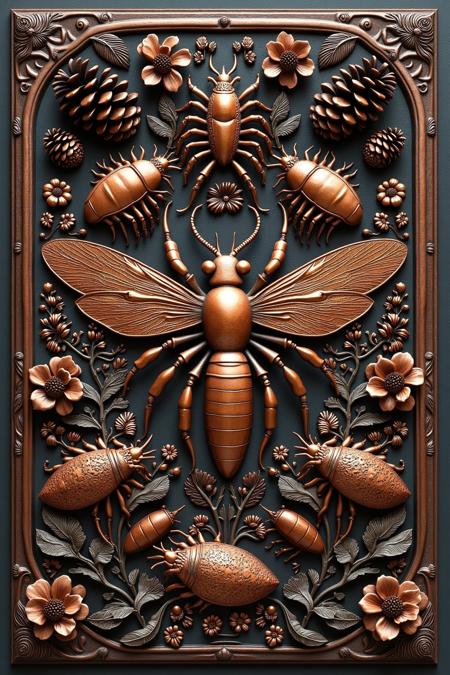 DJ_3D Relief Carving_Insect Sculpture Generation v1.0