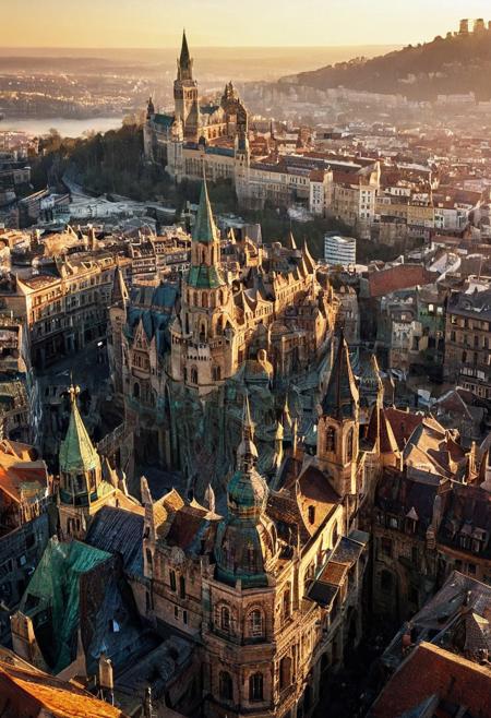 beautifull city, the mystical photography, natural lighting, volumetric lighting maximalist professional . intricately detailed, complex, elegant, expansive, fantastical, film photography style,  heavy grain