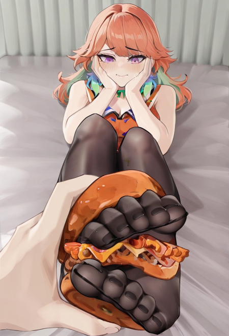 One Handed Feet Burger | Meme Pose Concept | IllustriousXL and NoobAI V1