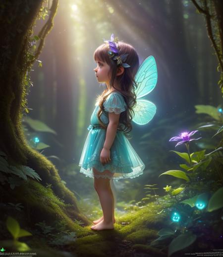 (highly detailed:1.2),(best quality:1.2),(8k:1.2),sharp focus,(subsurface scattering:1.1),award-winning photograph,profile adorable chibi fairy in a glowing bioluminescent forest (very detailed background:1.2),(sci-fi:1.0), (knollingcase:1.0),(dreamlikeart:1.1), dramatic lighting, by greg rutkowski alphonse mucha wlop