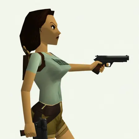 Lara Croft pointy breasts IL