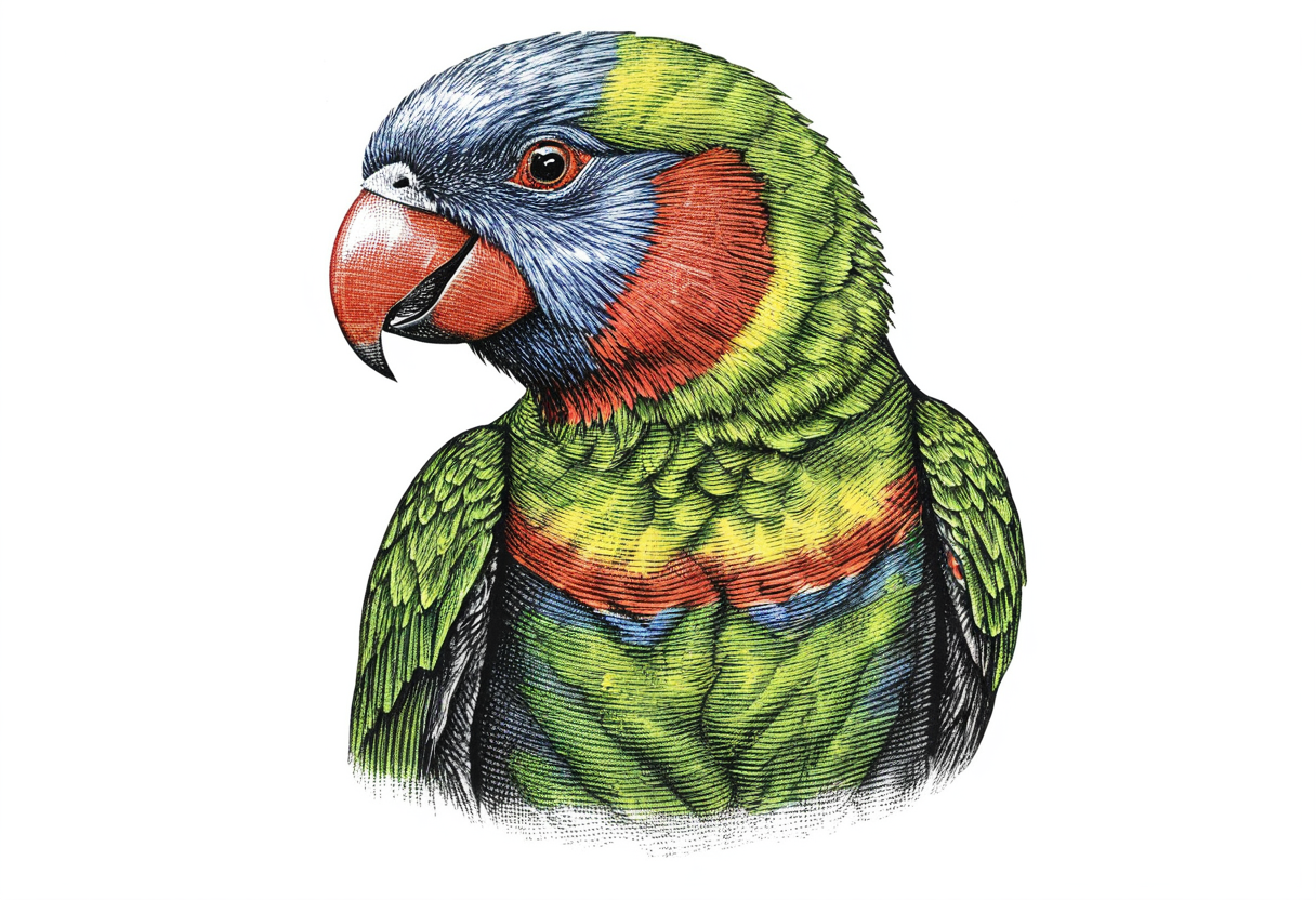 scratchboard_illustration_of_a_lorikeet__solid_white_background__detailed_104043875.png