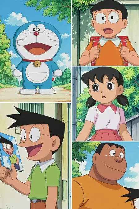 [illustrious XL] 5 in 1，Doraemon/哆啦A梦 （2005-大山版）-Artist Style