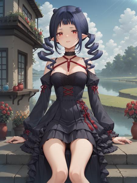  dizzydokuro, 1girl skirt, frills