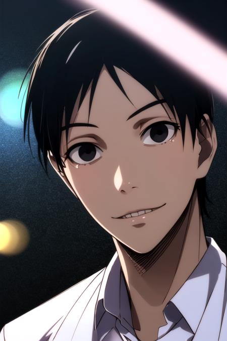 akira_midousuji, black hair, black eyes, teeth