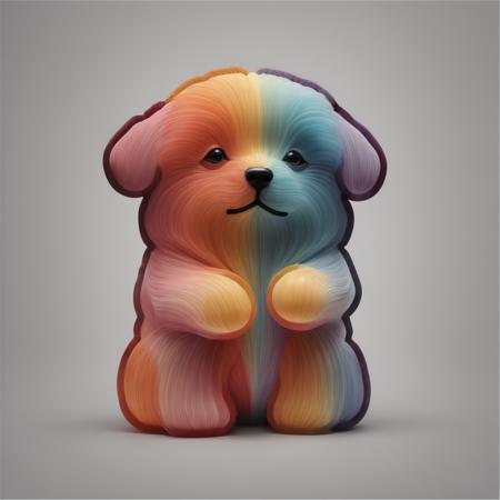 A puppy composed of colored lines, <lora:xd_1:0.7>,maerjisi,