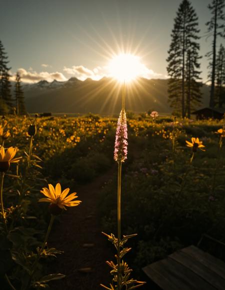 Its long, needle-like bill probes the heart of the flower, seeking sustenance. The sun highlights the intricate detailsâthe fine lines etched into the bill, the tiny barbs that allow it to extract nectar. The birdâs body quivers with energy, fueled by the sugary elixir it consumes.<lora:god rays:0.6>, Light Leaks Overlay filter, Cinematic photography, movie mood, cinematic light, compelling composition, storytelling elements, conveys emotion, mood, and narrative depth, creating visually striking images that feel like still frames from a film, Wide angle, chaotic cabin in background. vibrant, photorealistic, realistic, dramatic, dark, sharp focus, 8k.
