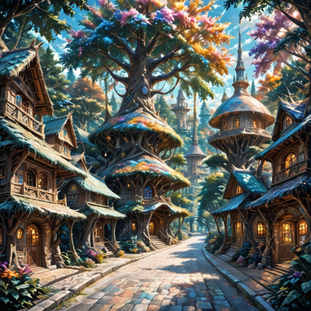 Fantasy city III - Forest city (SDXL/Illustrious) Illustrious