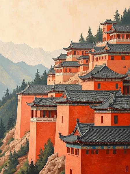 D_Chinese Architectural Rendering_Ancient Architecture Scene Generation v1.0