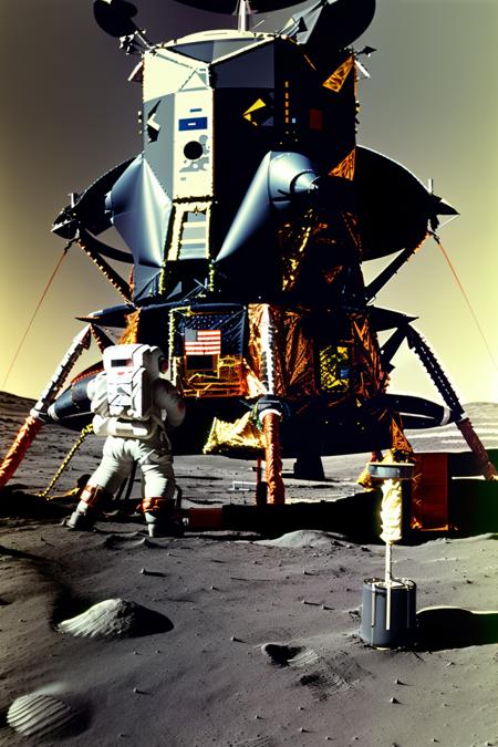 photo of the mission Apollo:1.4, apollo_style , deep black sky , space art , sci-fi , mars, venus, outher space