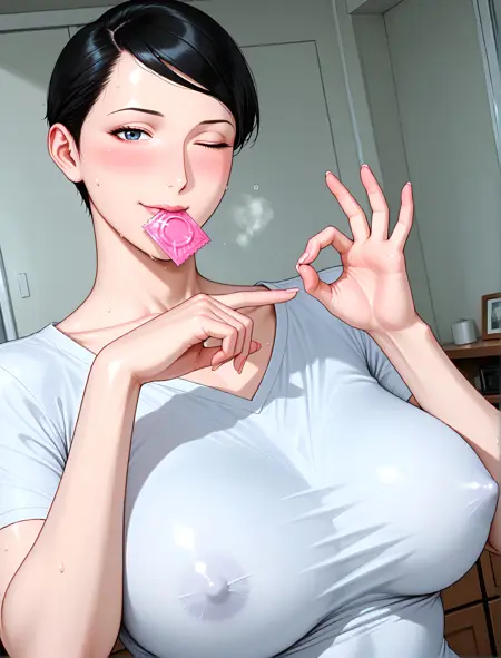 Condom in mouth