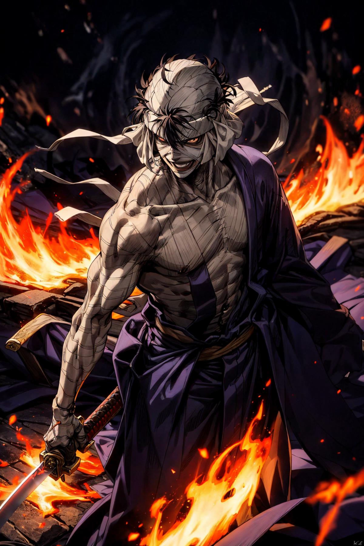 Makoto Shishio (Rurouni Kenshin/Samurai X) | Anime LoRA image by barusu07