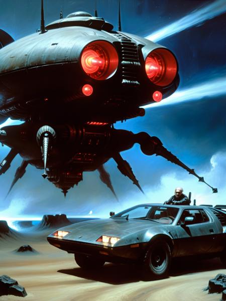 <lora:03realismPainting_Hap_XL:3>,realism, American art painting ,oil painting, Star-tripper bio-mechanical demon looking hunanoid alien death dealer on reddish lights futuristic sci-fi  space station city, cinematic Style, Blade Runner Style, William Gibson Style, dark color palette, photorealistic, HR Giger, Bob Eggleton, cinematic, sharp focus, movie still, VTOL vehicles, High Dynamic Range, UHD, Sharp detail, 32K, Phantom cinematic camera, cinematic light reddish blue tint lighting, dark sci-fi photography, red tint emergency lights, night lighting, perfect composition, beautiful detailed intricate insanely detailed octane render trending on artstation, 8 k artistic photography, photorealistic concept art, soft natural volumetric cinematic perfect light, chiaroscuro, award - winning photograph, masterpiece, oil on canvas, raphael, caravaggio, greg rutkowski, beeple, beksinski, giger,