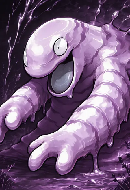 Grimer: Sticky Sludge | ベトベター (Pokedex #0088) [Illustrious]