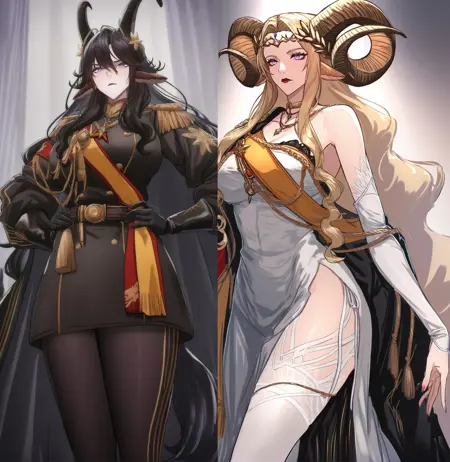 hildegard and lieselotte twin queen (arknights)