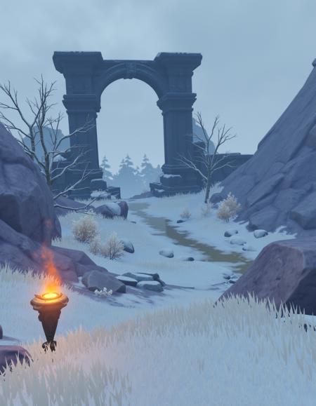 Genshin style landscapes Dragonspine v1.0