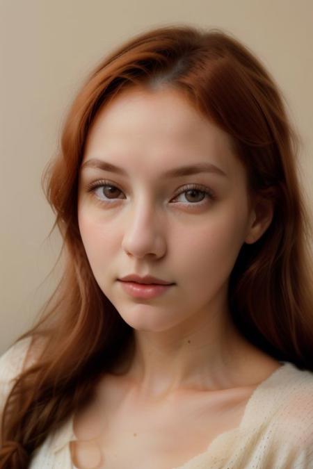 1girl, ginger, face, light hazel eyes,