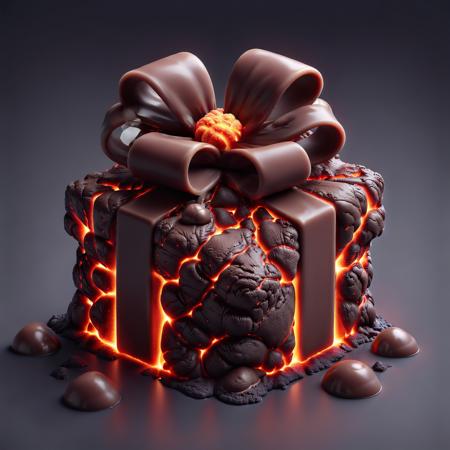 instant present, glowing lava box, milk chocolate bow