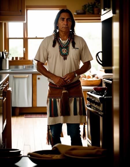 kkw-NativeAmerican, man standing in kitchen, kkw-ph-1, kkw-ph-2