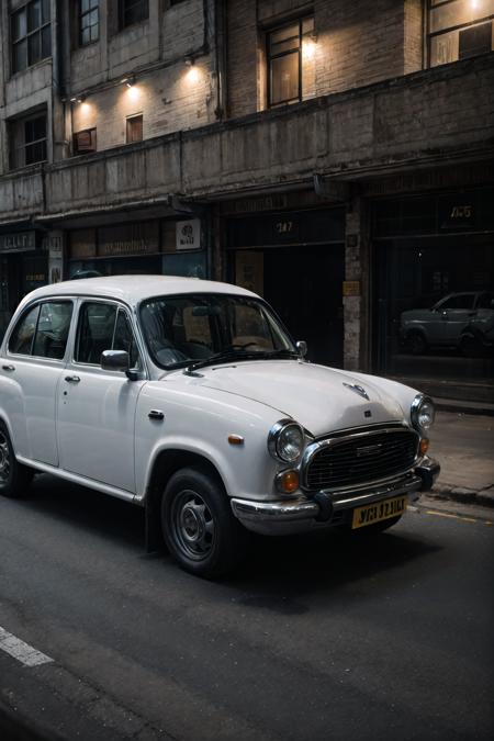 (highly detailed:1.3), 
<lora:hindustan_ambassador-10:0.7>, wrenchs_hindustanambassador, (white vehicle:1.1), 
Ultra-detail, (highres:1.1), best quality, (masterpiece:1.3), cinematic lighting, <lora:add_detail:0.5>, <lora:epi_noiseoffset2:1>,