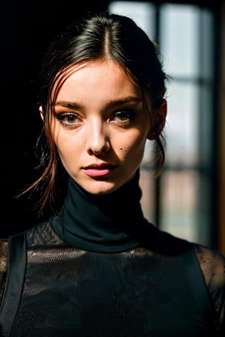 A stunning intricate full color portrait of edt, wearing a black turtleneck, epic character composition, by ilya kuvshinov, alessio albi, nina masic, sharp focus, natural lighting, subsurface scattering, f2, 35mm <lora:EmmaDumont-RealVision-V1.0:1>