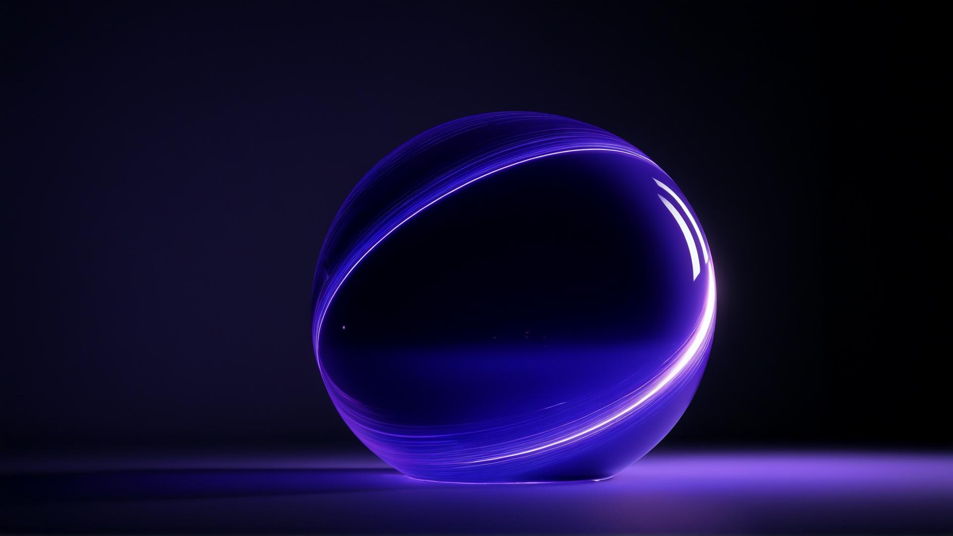 A rotating sphere of glowing light, slowly shifting in color from blue to purple. The sphere casts soft beams of light onto the surrounding darkness, creating a sense of weightlessness and motion., Photorealistic, Hyperrealistic, Hyperdetailed, analog style, soft lighting, subsurface scattering, realistic, heavy shadow, masterpiece, best quality, ultra realistic, 8k, golden ratio, Intricate, High Detail, film photography, soft focus