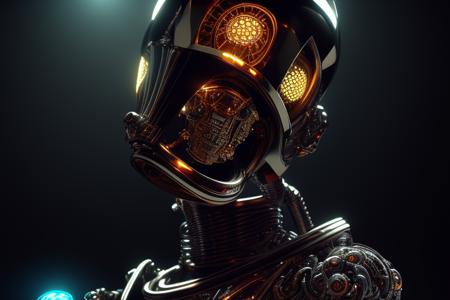 d47d cybernetic, intricate beer, 3d octane render, by huleeb, intricate details, complex lighting, ray traced reflections, metallic, trending on behance, trending on artstation