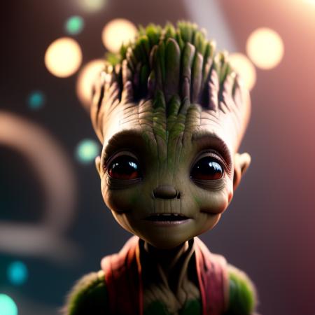 <lora:dicuki:1>  portrait of dicuki baby groot pdalns , digital art, trending artstation, 4k, high detail