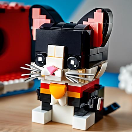 RAW photo,  LEGO BrickHeadz, <lora:lego_v1.1:0.8> an American Shorthair cat, (high detailed skin:1.2), 8k uhd, dslr, soft lighting, high quality