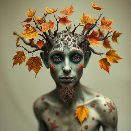 handsome autumn dryad, male nude by Chris Dyer, Eliza Razell, Joe Fenton, Natalie Shau