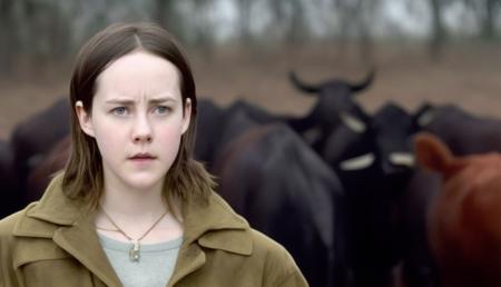 gretchenross person as an unlikely action hero taking on an heard of possessed cattle. Strong protagonist, no fear, heroine in a feature film by James Cameron.