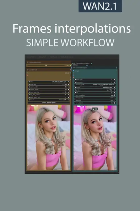 FRAMES INTERPOLATIONS simple workflow WAN2.1
