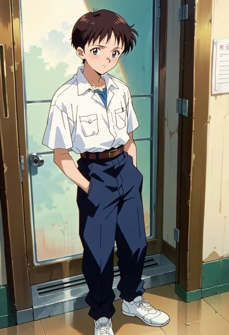 Shinji Ikari (碇シンジ), Third Child, Neon Genesis Evangelion (新世紀エヴァンゲリオン), LoRA, PonyXL