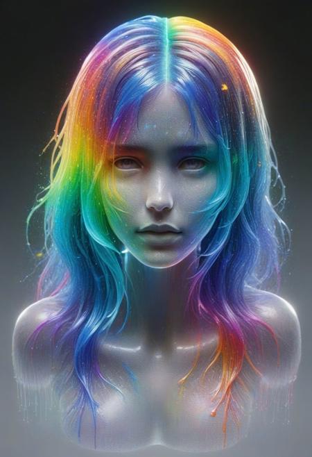 <lora:Cosmic Rainbow V1:0.8>
dripping colors, 
slime hair, rainbow hair, 
liquid matter, easynegative, CyberRealistic_Negative_Anime, ral-czmcrnbw