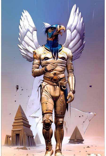 full body pharaon with (eagle head:1.2), futuristic egypt<lora:vor_enki.v3.lora:0.95>,