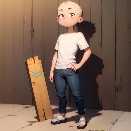 Jonny2x4 bald white shirt pants sandals