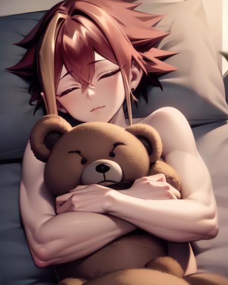 <lora:MarleBarrockV1.1:1>
marle_barrock sleeping peacefully in her bed with her teddybear after a long day of ULTRA VIOLENCE