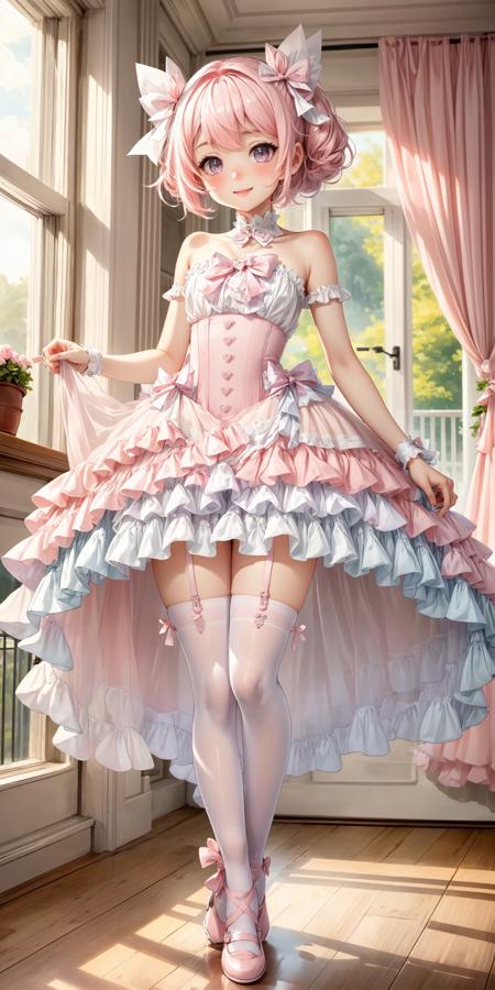 Kawaii Fashion: Boned Waist Balletcore Dress V1