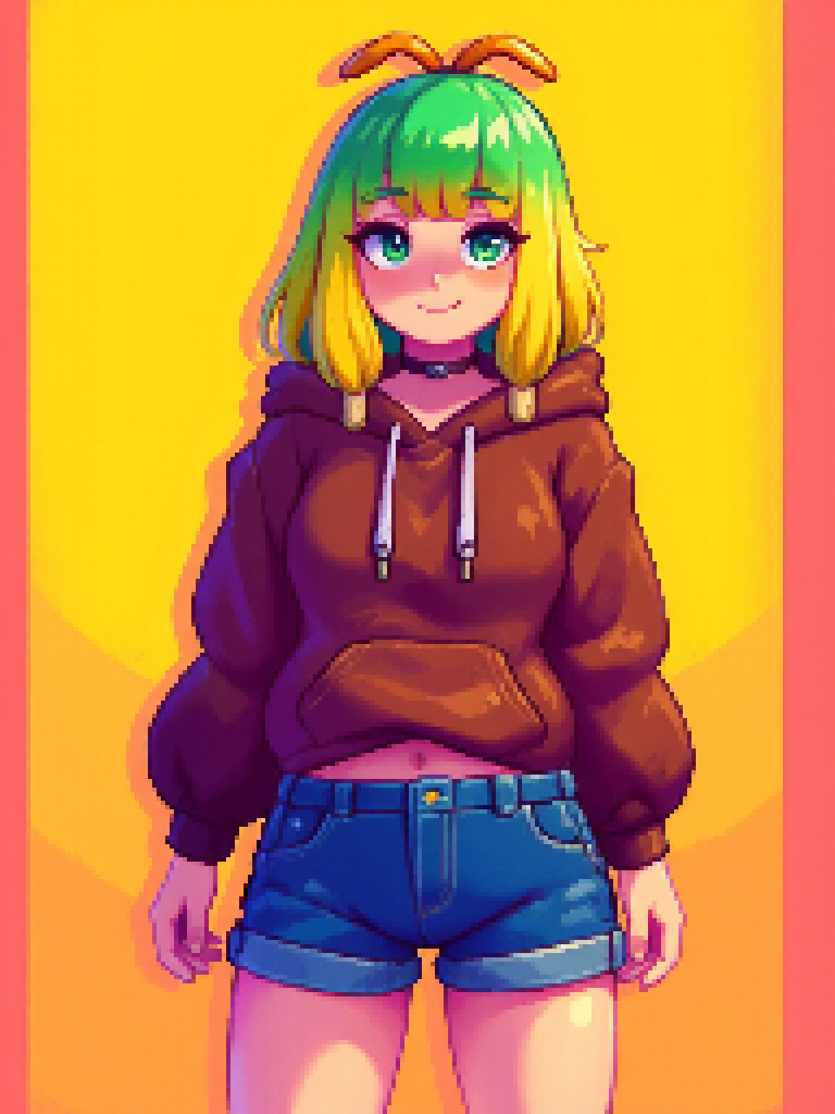 a_retro_style_pixel_art_of_90s_skate_punk_gross_out_art_b4nch4n_standing_in_front_of_a_bright_background__she_is_wearing_an_oversized__brown_hoodie__a_black_crop_top_and_denim_shorts__th_820599581.png