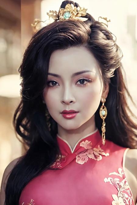 masterpiece,best quality,(detailed face, perfect face, perfect eyes, realistic eyes, perfect fingers),(clear face),fantasy girl,long hair,hair ornaments,looking at viewer,outdoors,intricate,high detail,sharp focus,dramatic,beautiful girl,full body,standing
chinese clothes,pink dress,hair ornament,  <lora:zhoujie:0.8>