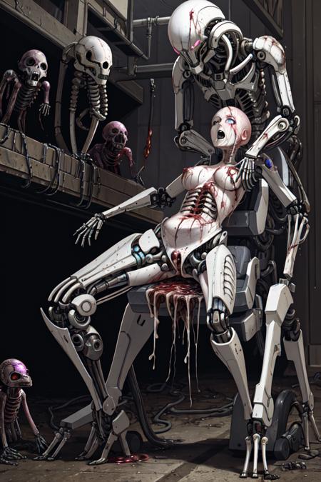 (best quality, high_resolution, distinct_image),bionic_alien , giger, viscera, post-apocalypse, peeled flesh, guro