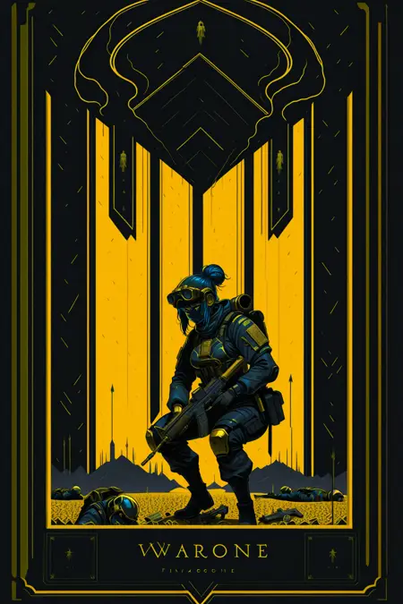 Neon tarot with golden inlay style [ichi_sk]