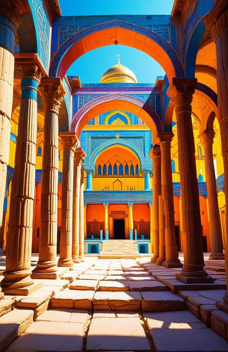 score_9,score_8_up,score_8,masterpiece,best quality,good quality,very aesthetic,colorful,8K,depth of field,
best quality,literal,landscape with Asymmetry,imageboard colors,jewish temple,Tracking Shot,
Dreamyvibes Artstyle,<lora:quality1:0.8>,<lora:Vivid Midjourney mimic - XL SDXL v2.0:0.8>,<lora:Western_Comic_Art_Style_PONY_XL_by_UOC:0.8>,w3st3rnc0m1c,westerncomic,western comic art style,