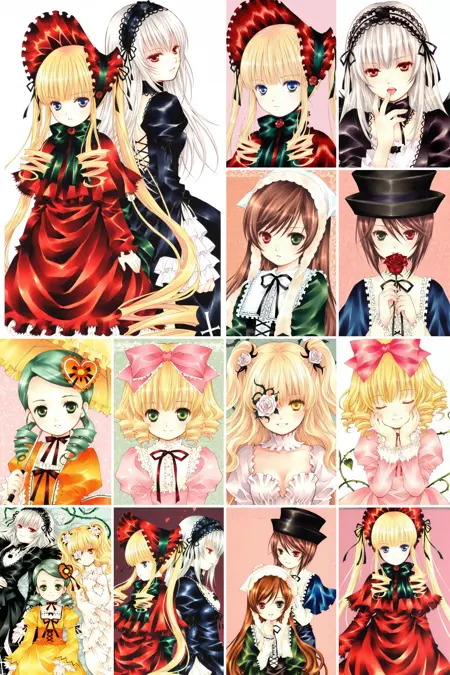 [illustrious XL] 7 in 1，《Rozen Maiden》/《蔷薇少女》PEACH-PIT(Shibuko Ebara、Banri Sendo)- Artist Style