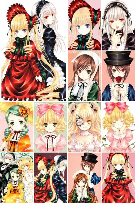 [illustrious XL] 7 in 1，《Rozen Maiden》/《蔷薇少女》PEACH-PIT(Shibuko Ebara、Banri Sendo)- Artist Style illustrious XL_v1.0