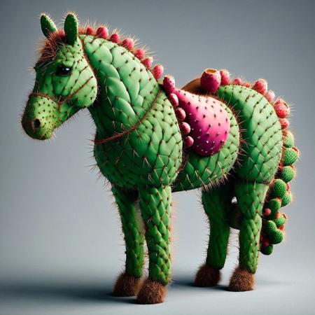 Horse <lora:Prickly Pear Style v1:1>, Prickly Pear Style,