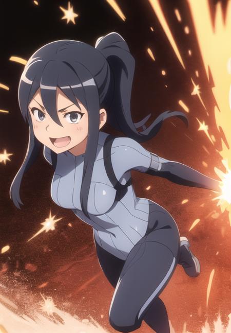 <lora:Pitohui_Elza:0.8>, Pitohui_Elza, smile, running, explosions, p90, holding p90, (acclaimed, alluring, captivating, exciting, gorgeous, striking:1.3), (highly detailed, high quality:1.3)