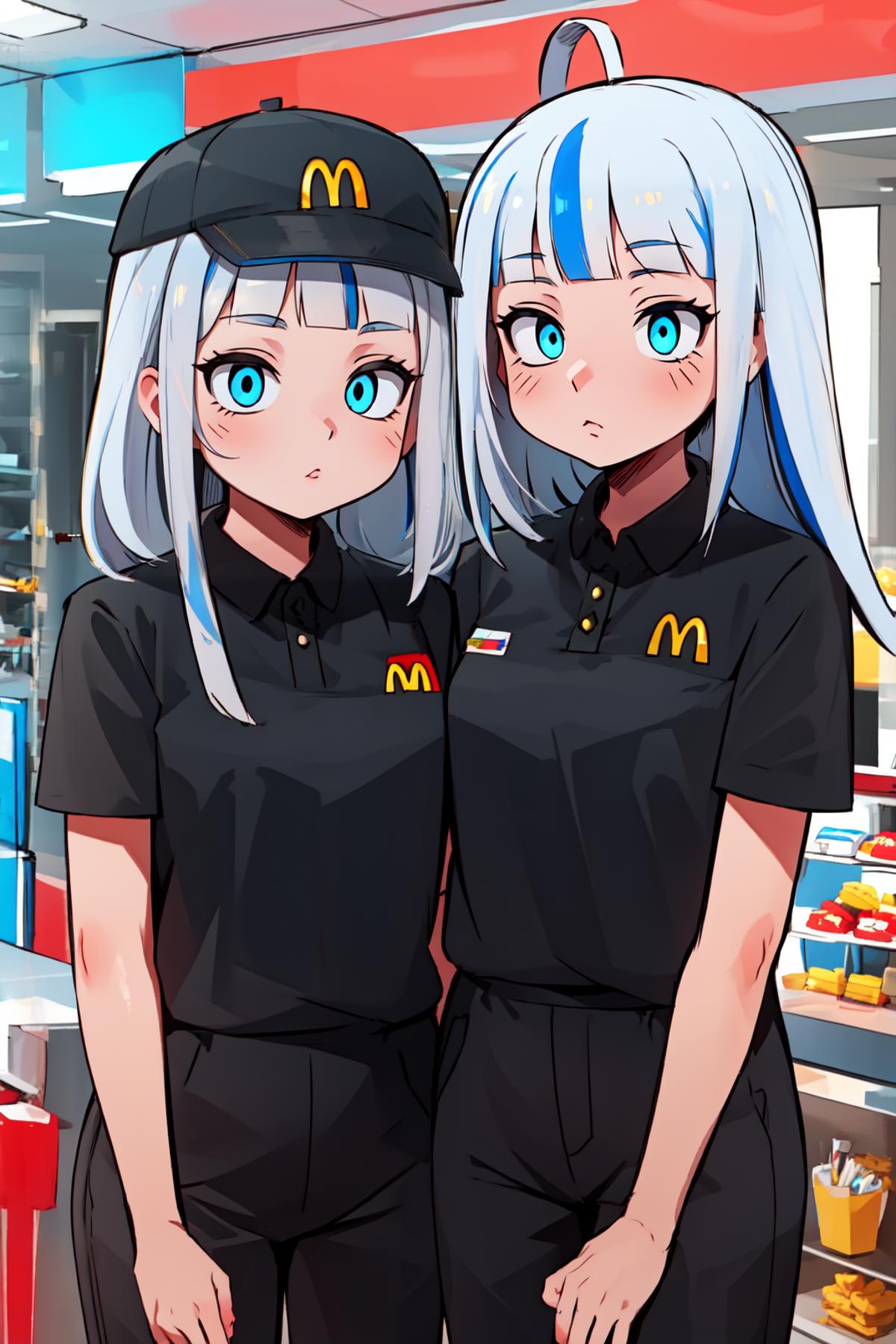 McDonalds Uniform (black) | Outfit LoRA image by PettankoPaizuri