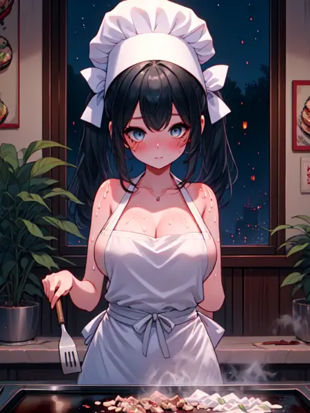 girl like teppanyaki grilling